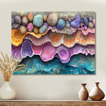 Pink And Blue Coral Oceans Edge Of Wonder - Coral Wall Art Prints